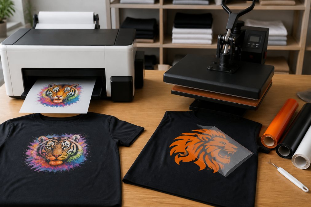 DTF Printing vs Heat Transfer Vinyl for Shirts